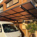 【新城市】老朽化により破損してしまったカーポート屋根の張り替えリフォーム