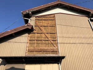 外壁修理（台風被害）